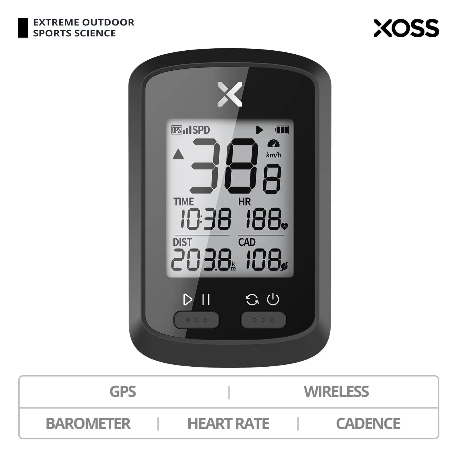 XOSS-Ordinateur de vélo G + GPS, compteur de vitesse de vélo sans fil, vélo de route VTT, étanche, B