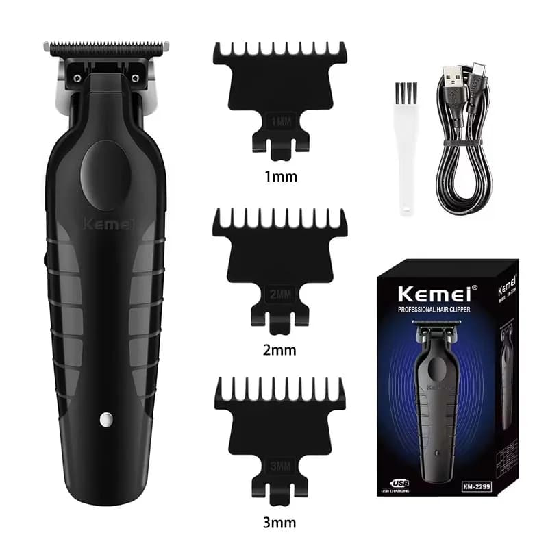 Kemei 2299 tondeuse à cheveux/barbe professionnelle pour hommes avec tondeuse à cheveux zéro écart e