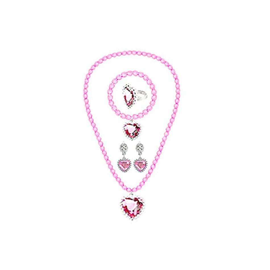 Enfants filles Elsa Sofia Belle princesse accessoires raffinement perles collier Bracelet bague bouc