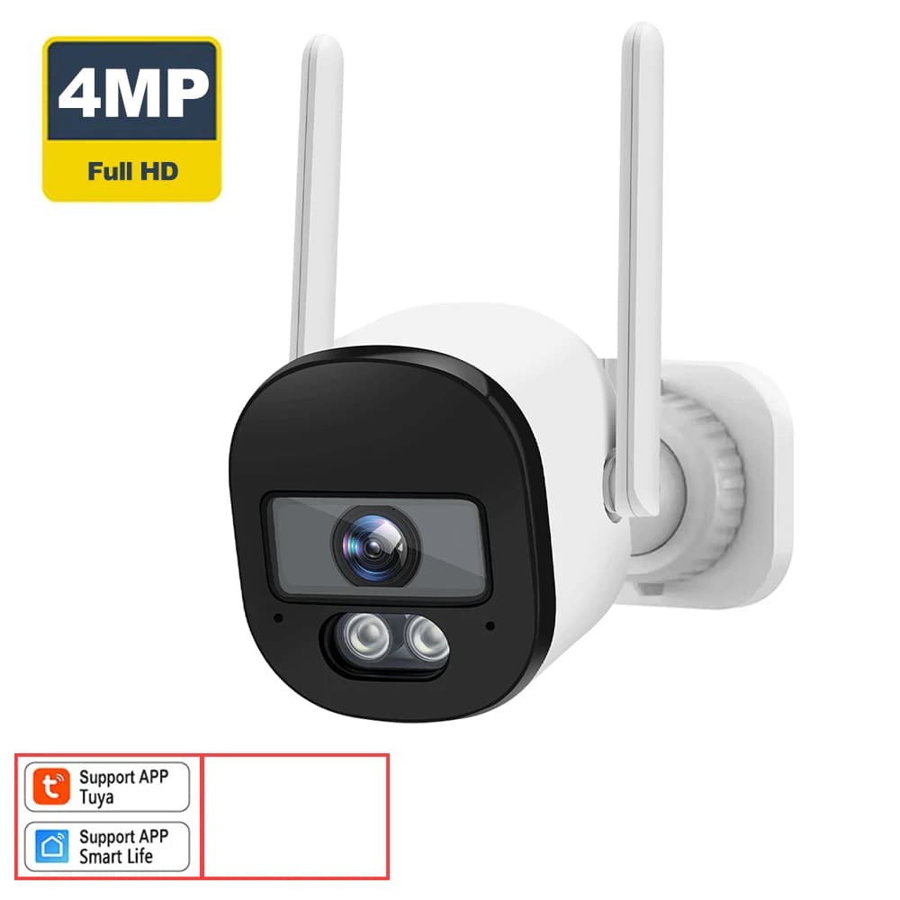 Tuya 4MP caméra de sécurité balle 2.4G/5G WiFi 2K caméras vidéo extérieures SmartLife Mini caméra de