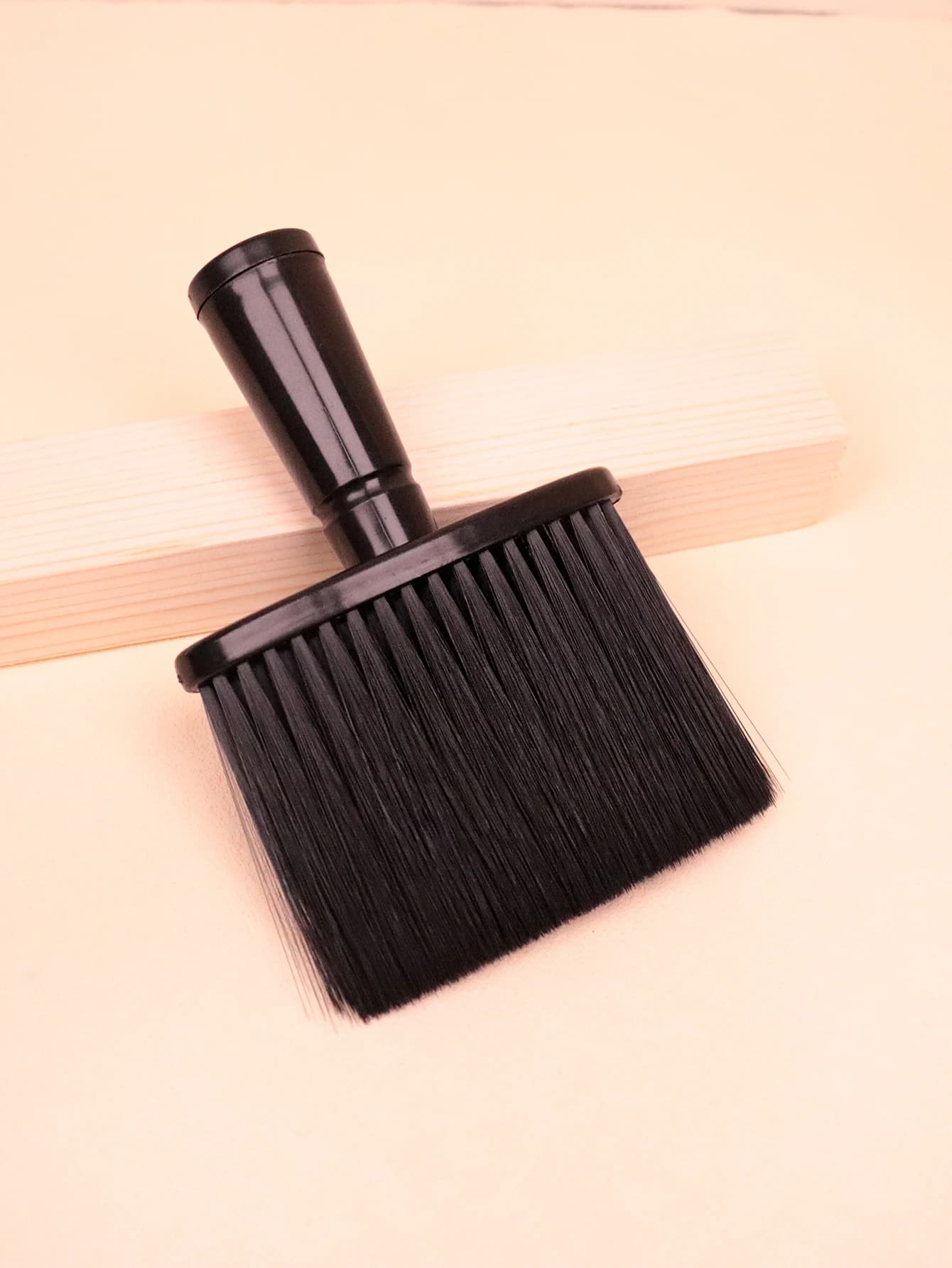 1 brosse à cheveux pour le cou, brosse noire de nettoyage doux pour le visage, adaptée aux coiffeurs
