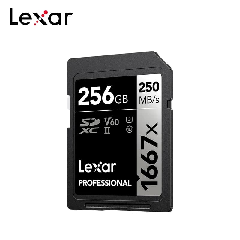 Lexar-Carte SD 100% d'origine pour appareil photo, vitesse de lecture 1667x, jusqu'à 128 MBumental, 