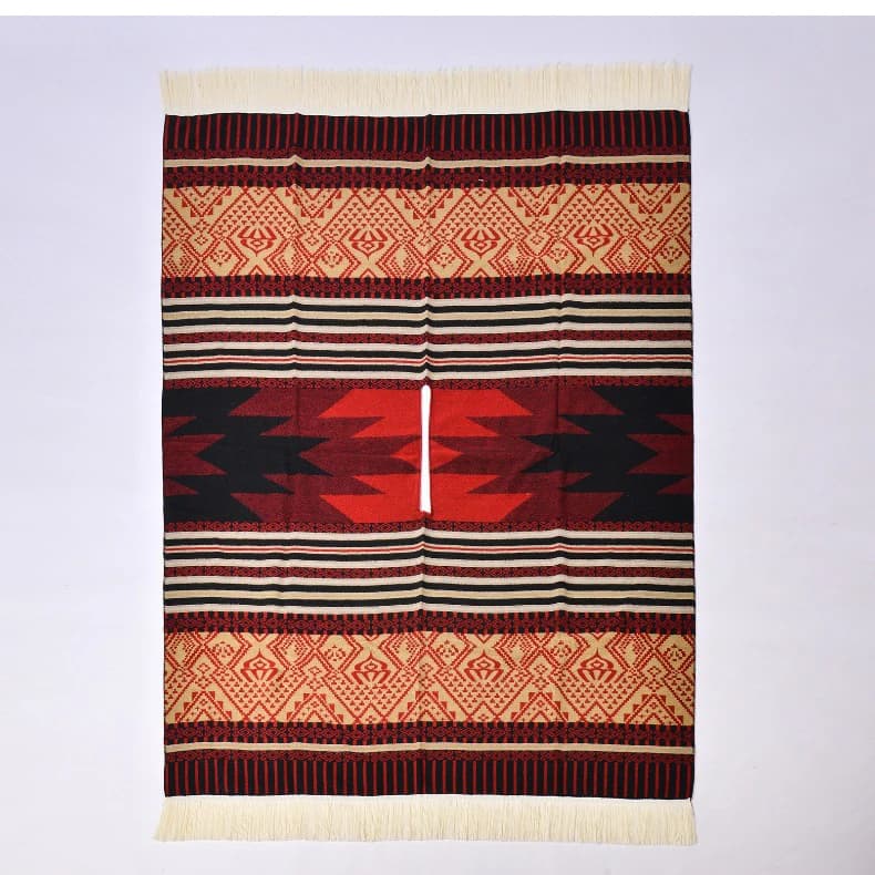 Poncho de voyage pour femmes, châle, Style ethnique, glands, Cape à capuche, Jacquard chaud d'hiver,