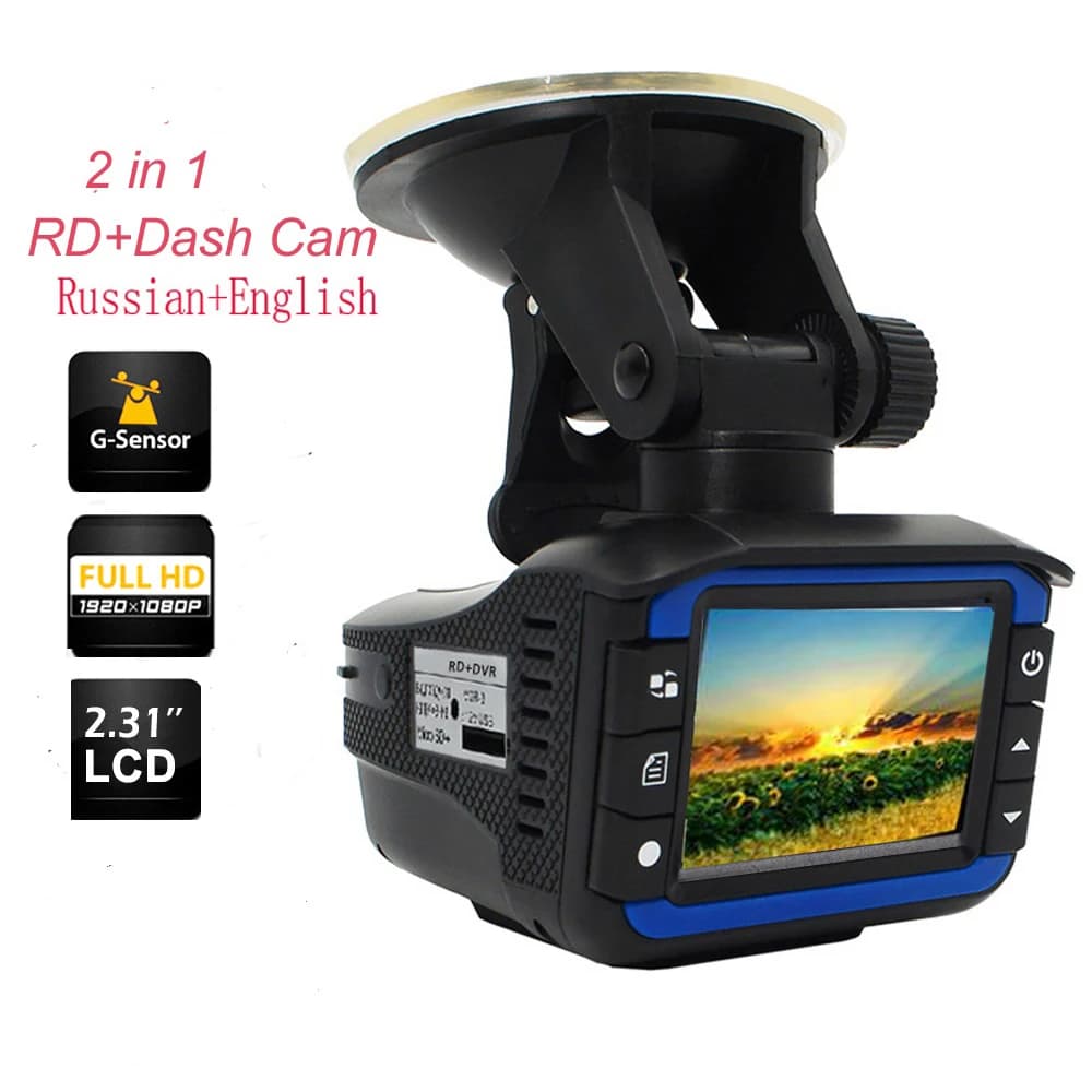 2025 Enregistreur de caméra de tableau de bord de voiture 2.4 "Caméra DVR VGR3-Plush 2 en 1 Détecteu