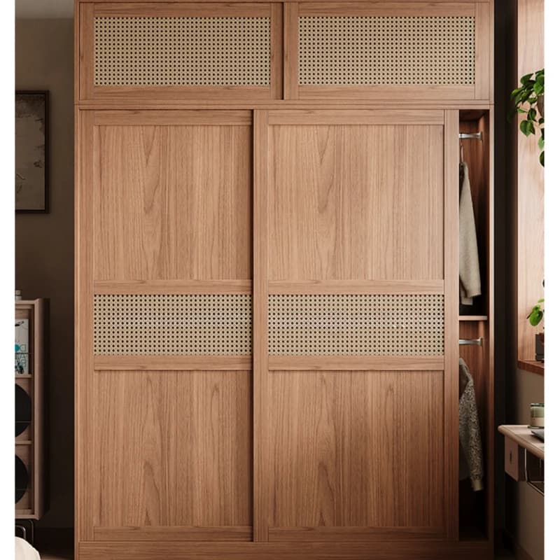 Grandes tiroirs casier armoires rotin femmes nordique porte coulissante placard de rangement organis