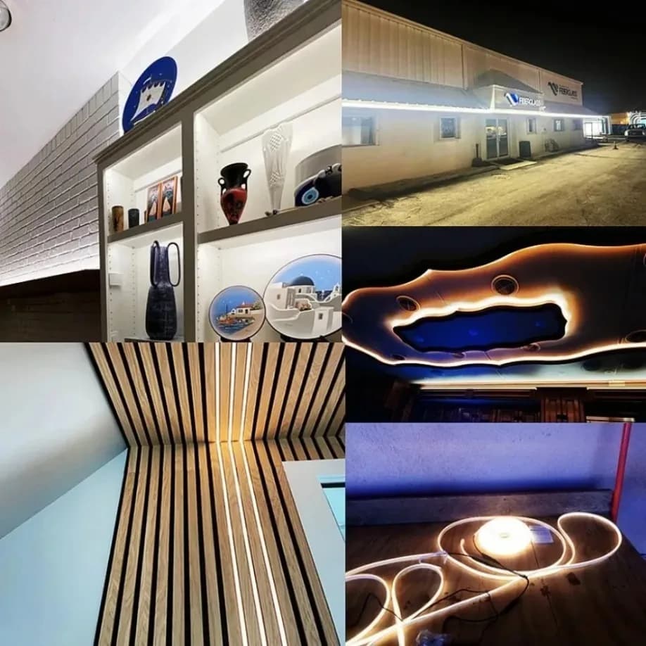 Bande lumineuse LED COB 288 diodes/M 220V prise ue RA90 blanc chaud 3000K 4500K 6500K bande LED Flex