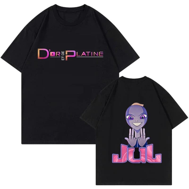 Rappeur Jul graphique Vintage T-shirt hommes femmes mode Hip-hop T-shirt drôle été à manches courtes
