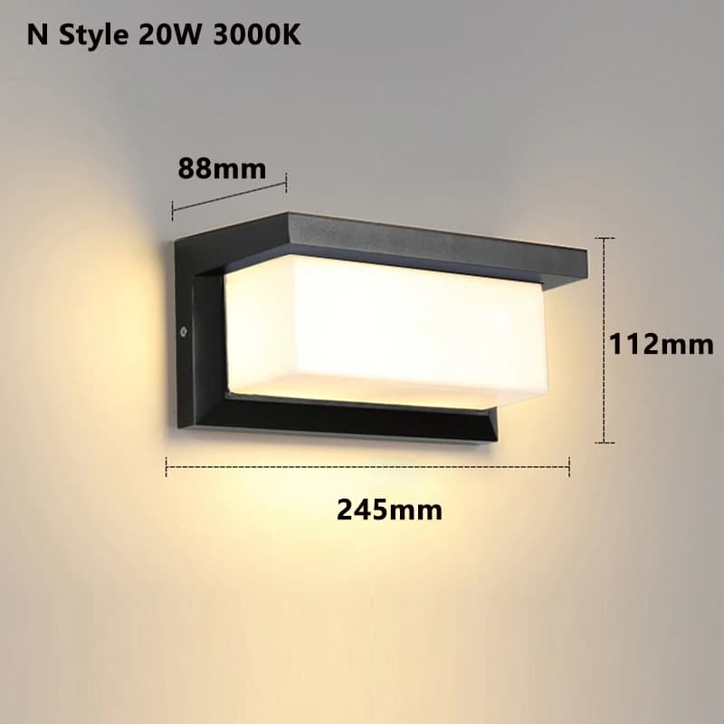 Led Extérieur Applique Murale Étanche IP65 Détecteur De Mouvement Extérieur Éclairage Porche Lumière