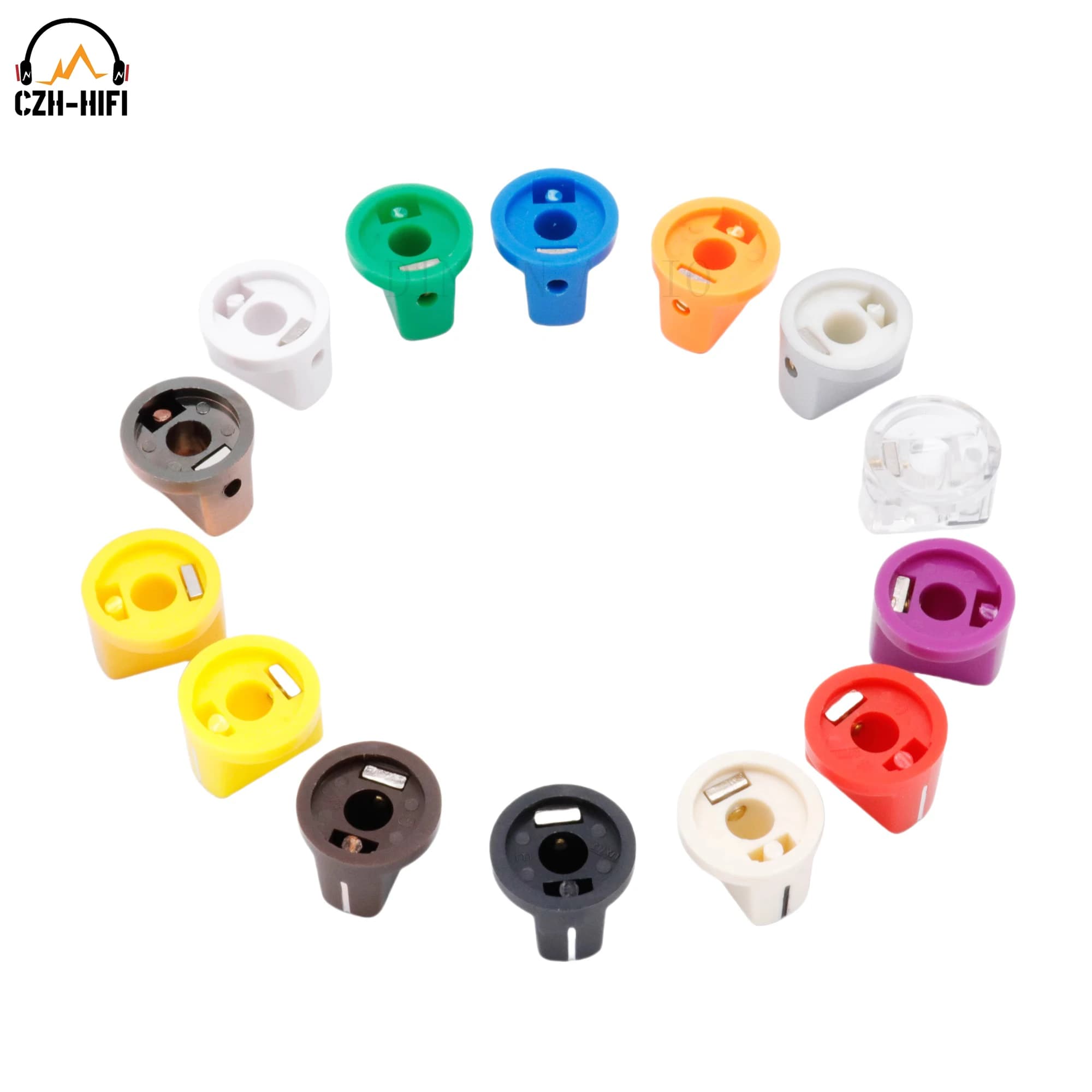 10 pièces ensemble en plastique bouton de potentiomètre bouton de guitare en aluminium 19*14.6MM 6.3