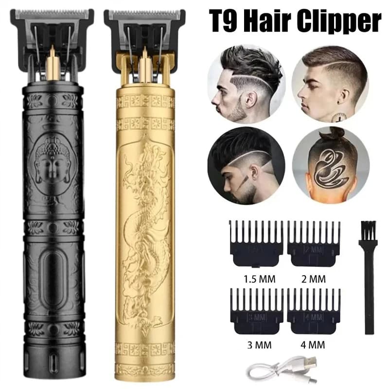 Tondeuse à cheveux électrique Vintage T9, chargeur rapide USB, Machine pour couper les cheveux, raso