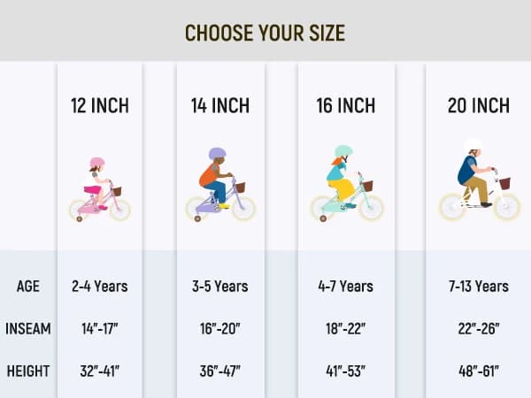 Entrepôt américain JOYSTAR Vélo pour filles pour 2 à 12 tout-petits et enfants, 12" 14" 16" 20" avec