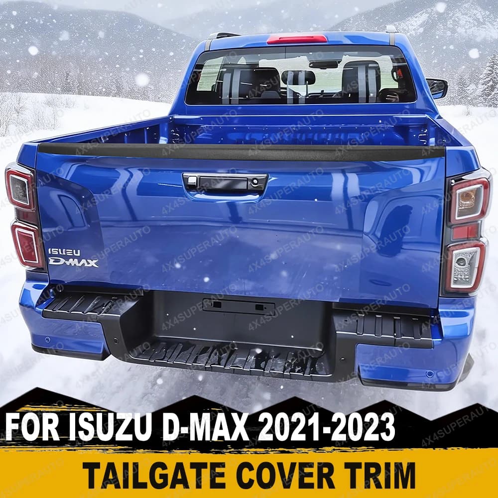 Protection de rail de hayon pour ISUZU D-MAX Dmax 2021 2022 2023, noir mat texturé, accessoire de st