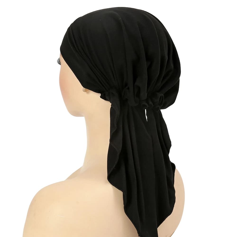 Bandeau de styliste pour femmes, solide, musulman, extensible, intérieur, Hijab, mode, Turban en Pol