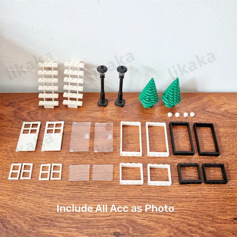 City Friends – ensemble de portes et fenêtres, blocs de construction compatibles, blocs d'architectu