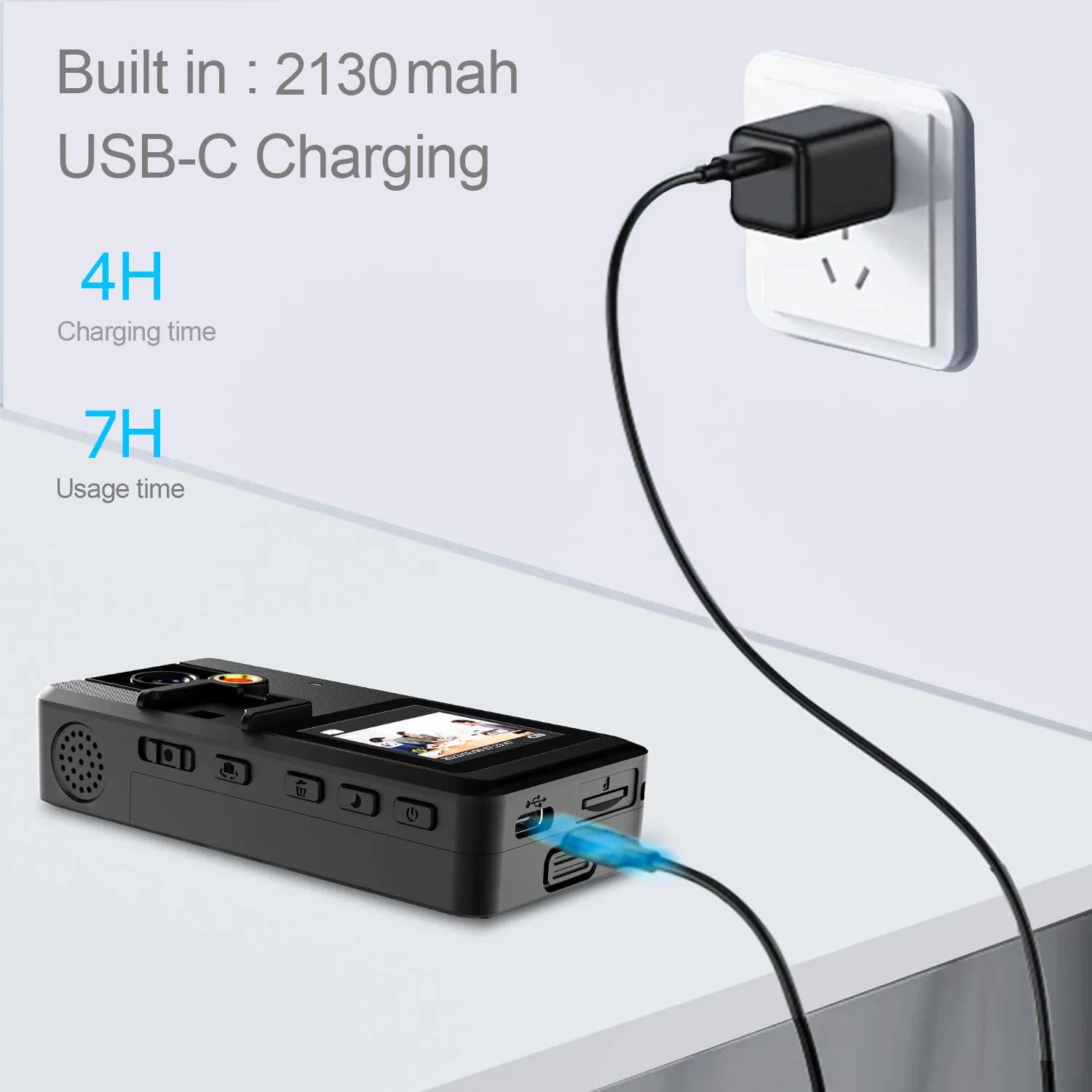 Vandlion A53 Mini caméra 2130mAh longue durée de vie de la batterie Vision nocturne caméra de tablea