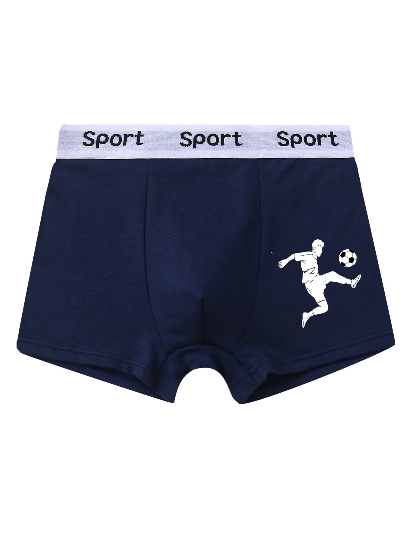 5 pièces mixtes garçons sous-vêtements 8-14 ans doux respirant couleur unie confortable joueur de fo