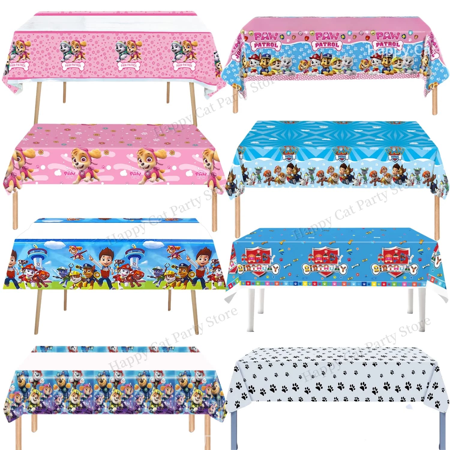 Nappe d'anniversaire Paw Patrol, jetable, couverture de Table, réception-cadeau pour bébé, Paw Patro