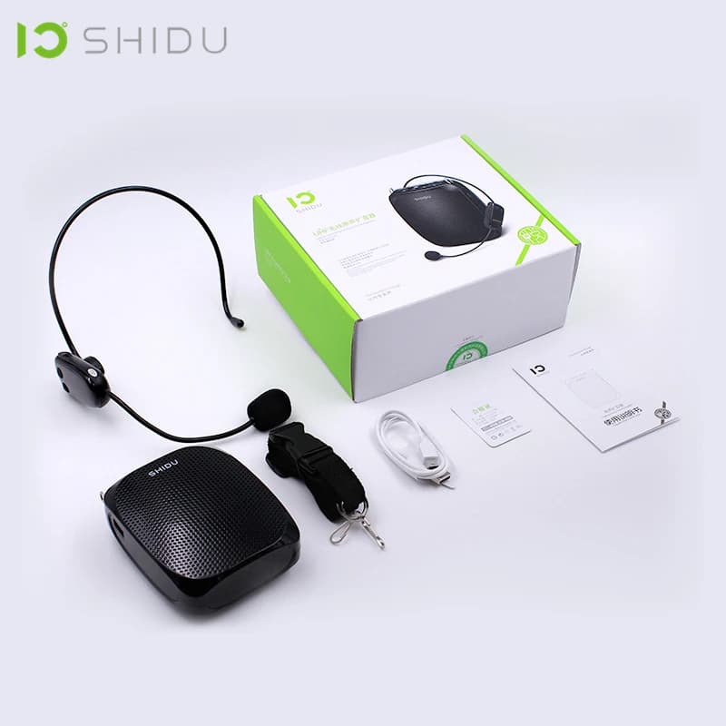 SHIDU-Amplificateur vocal portable, Microphone filaire ou sans fil, Haut-parleur audio AUX, USB, Hau