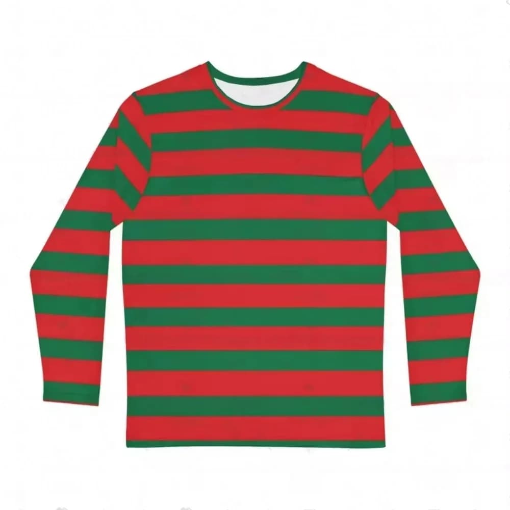 T-Shirt à manches longues pour filles, imprimé à rayures arc-en-ciel, décontracté, à col rond, vêtem