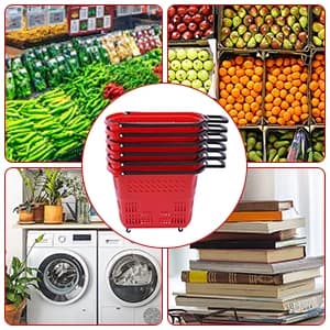 CNCEST-Caddies avec roues et poignée, panier à provisions portable, ensemble d'accessoires de cuisin