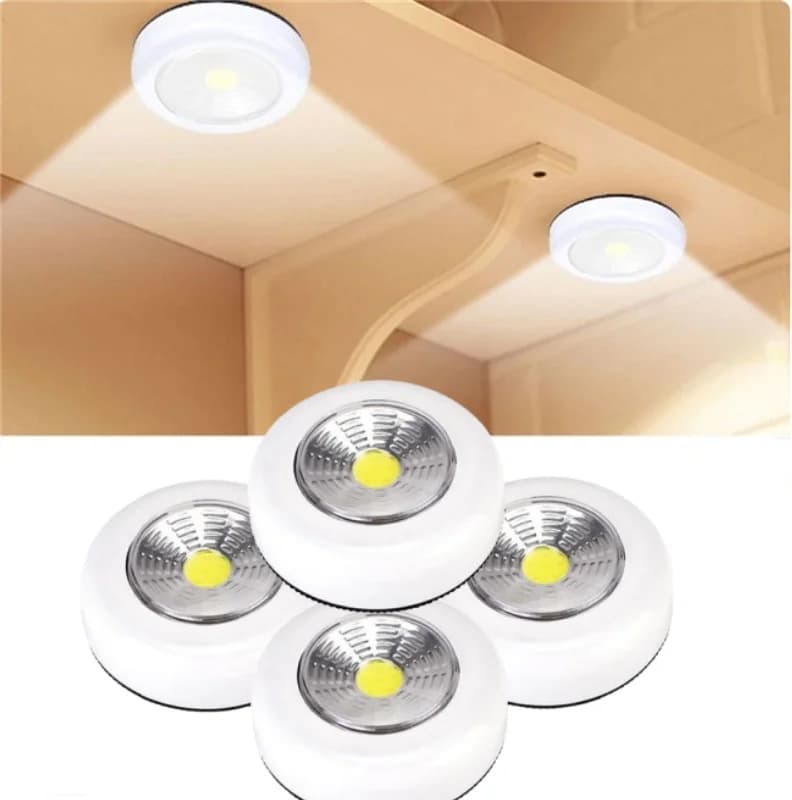 COB LED sous-meuble lumière avec autocollant adhésif sans fil veilleuse maison applique AAA alimenté