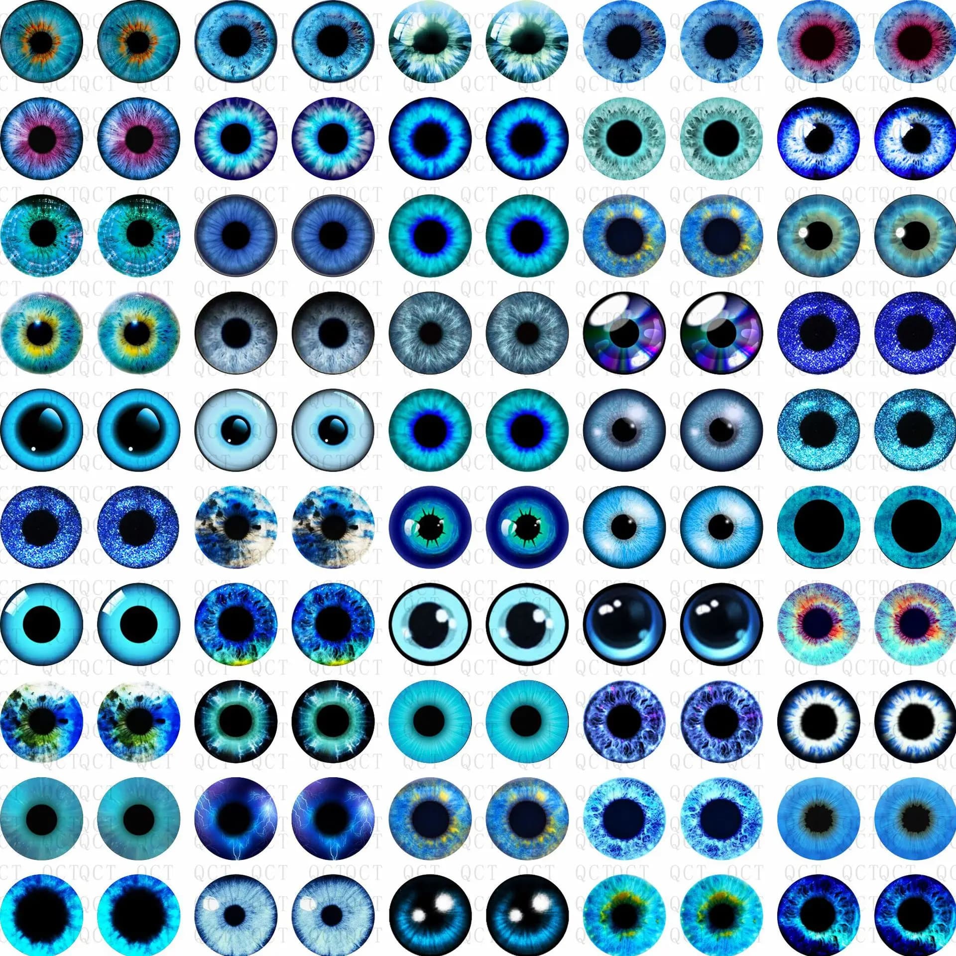 Lot de cabochons ronds en verre à beurre, 6/8/10/12mm, lot de 50 pièces, œil de dragon, chat, par pa