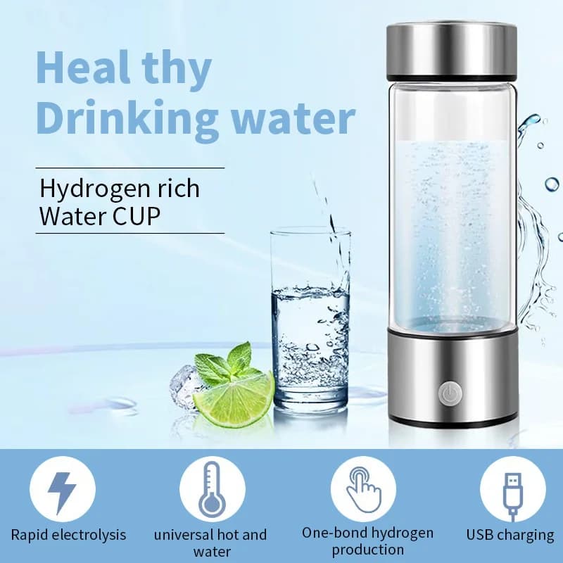 Tasse d'eau riche en hydrogène, bouteille électrique Portable avec générateur d'eau riche en hydrogè