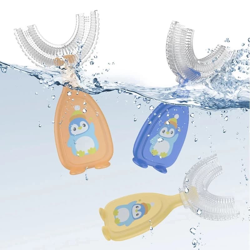Brosse à dents en forme de U pour bébé, anneau de dentition en silicone souple pour la santé des enf