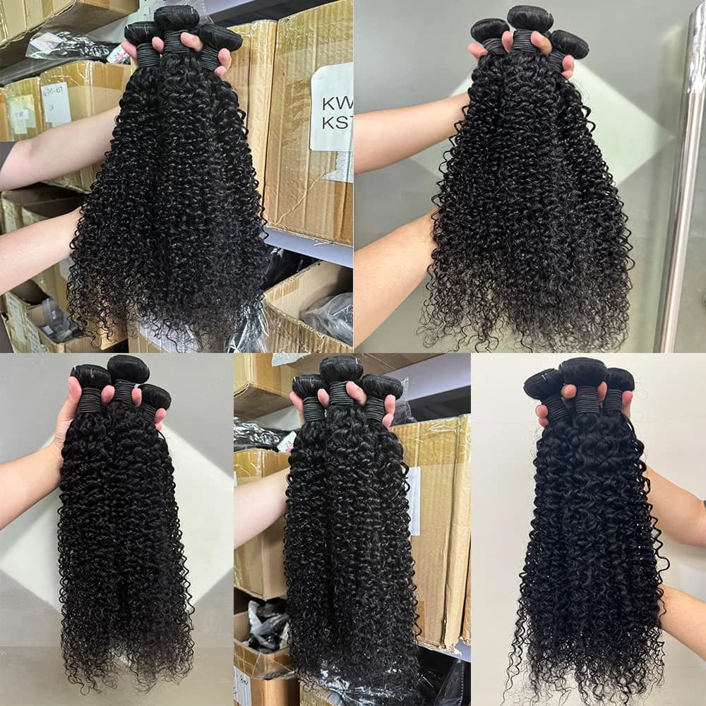 32 Inch Kinky Curly Pelucas De Cabello 100 Humano 1/3/4 Pcs Faisceaux Bouclés Jerry Tissage Cheveux 