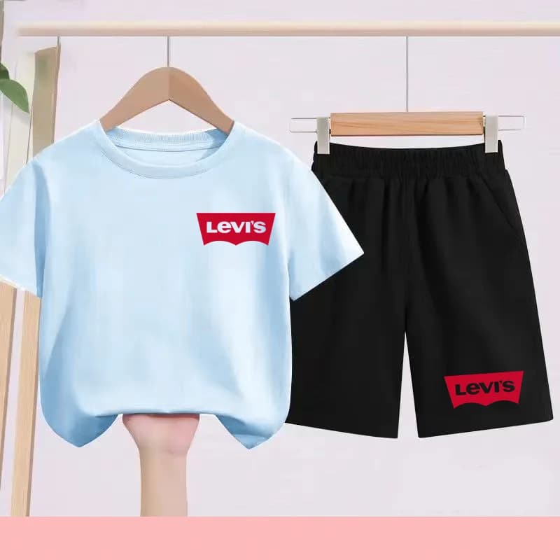 Ensemble 2 pièces d'été pour enfants de 3 à 12 ans, T-Shirt à manches courtes + short, vêtements de 