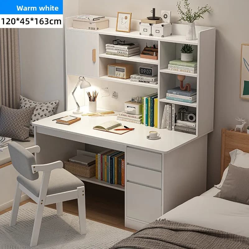 Bureau durable et moderne pour la maison, avec étagère intégrée, idéal pour la chambre d'étudiant, p