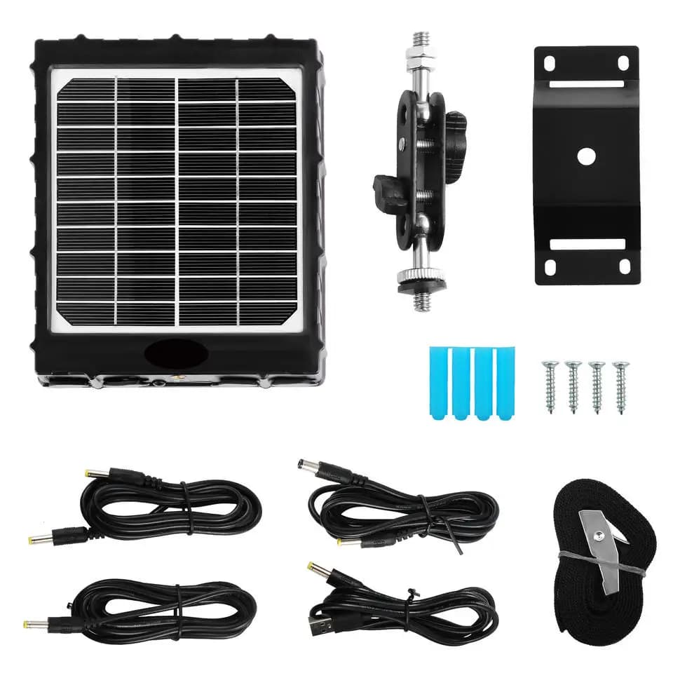 Panneau solaire de caméra de sentier avec 3W 8000mAh 5V 12V 9V 6V, Kits de chargeur solaire de sorti