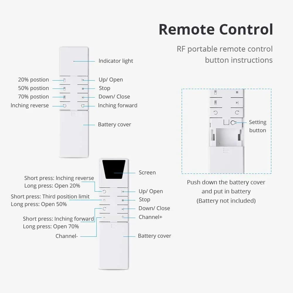 Zemismart-Moteur de stores roulants Zigbee, moteur de rideau électrique, batterie intégrée, fonction