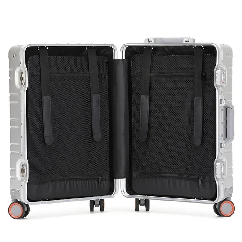Valise à roulettes de grande capacité, sac de voyage en alliage d'aluminium et de magnésium, bagages
