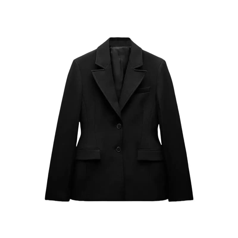 ZW série épaule rembourré coupe ajustée veste de costume pour les femmes ETJ 2025 nouvelle Collectio