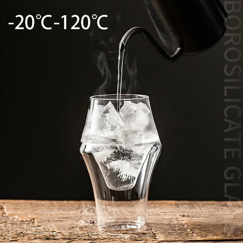 Tasse en verre Double couche de 120/250/335ml, tasse à café expresso suspendue à l'oreille, Anti-brû