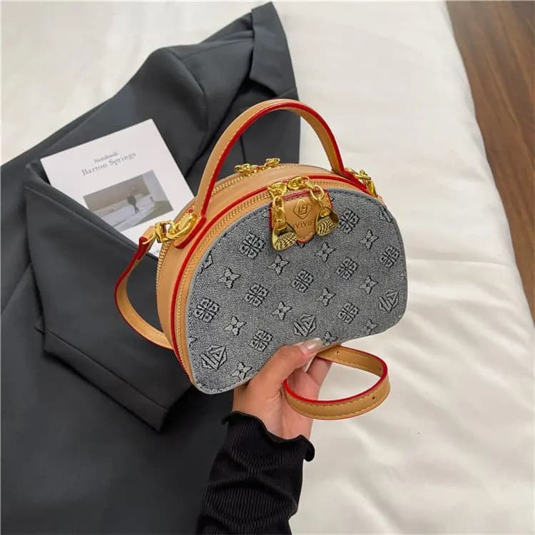 Sac à bandoulière rétro imprimé pour femme – Sac à main de haute qualité, décontracté, polyvalent, a