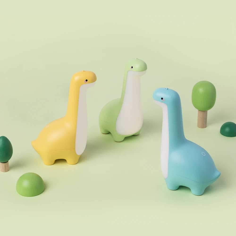 Veilleuse dinosaure mignonne pour enfants, Protection des yeux, lampe de chevet, chargement USB, déc