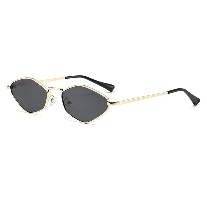 Lunettes de protection mode femme petite monture polygone lunettes de soleil femmes marque concepteu