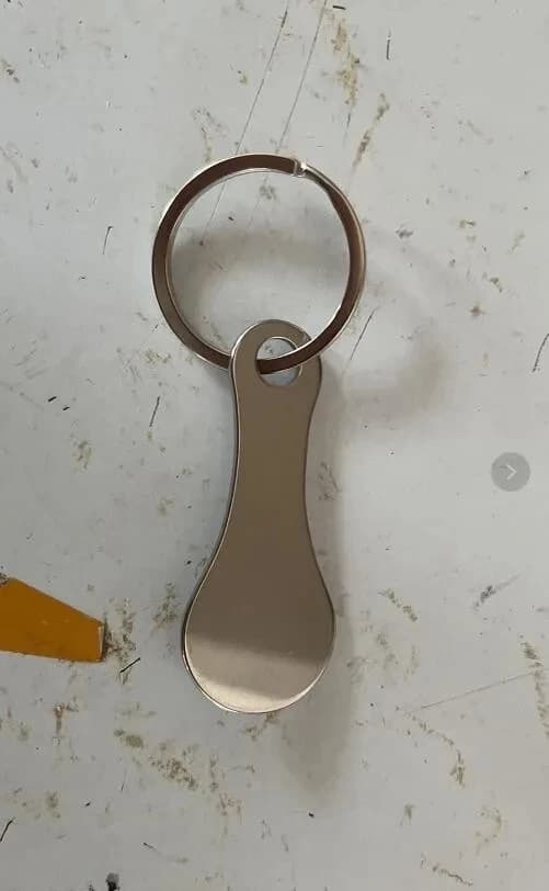 Porte-clés métallique rigide et Portable en acier inoxydable, jeton de panier de courses pour croche