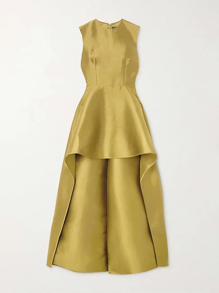 Missuoo 2025 nouvelle robe de soirée pour femmes combinaison col rond sans manches a-ligne pantalon 