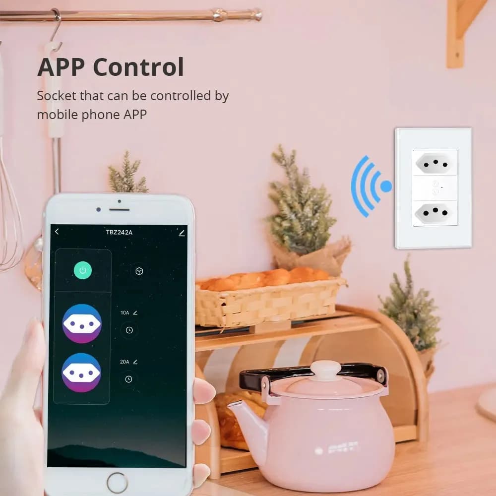Zemismart Zigbee prise brésilienne fonctionne avec Tuya Smart Life 10A 20A prises brésiliennes Alexa