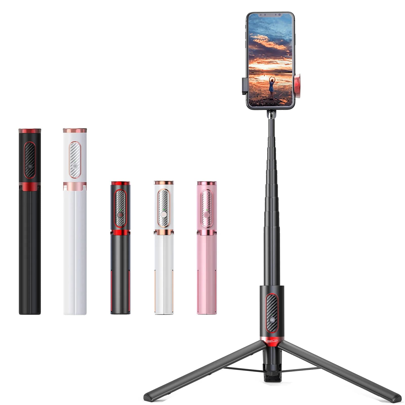 Trépied perche à Selfie sans fil 150cm/81cm, support de téléphone, trépied pour Mobile, extensible, 