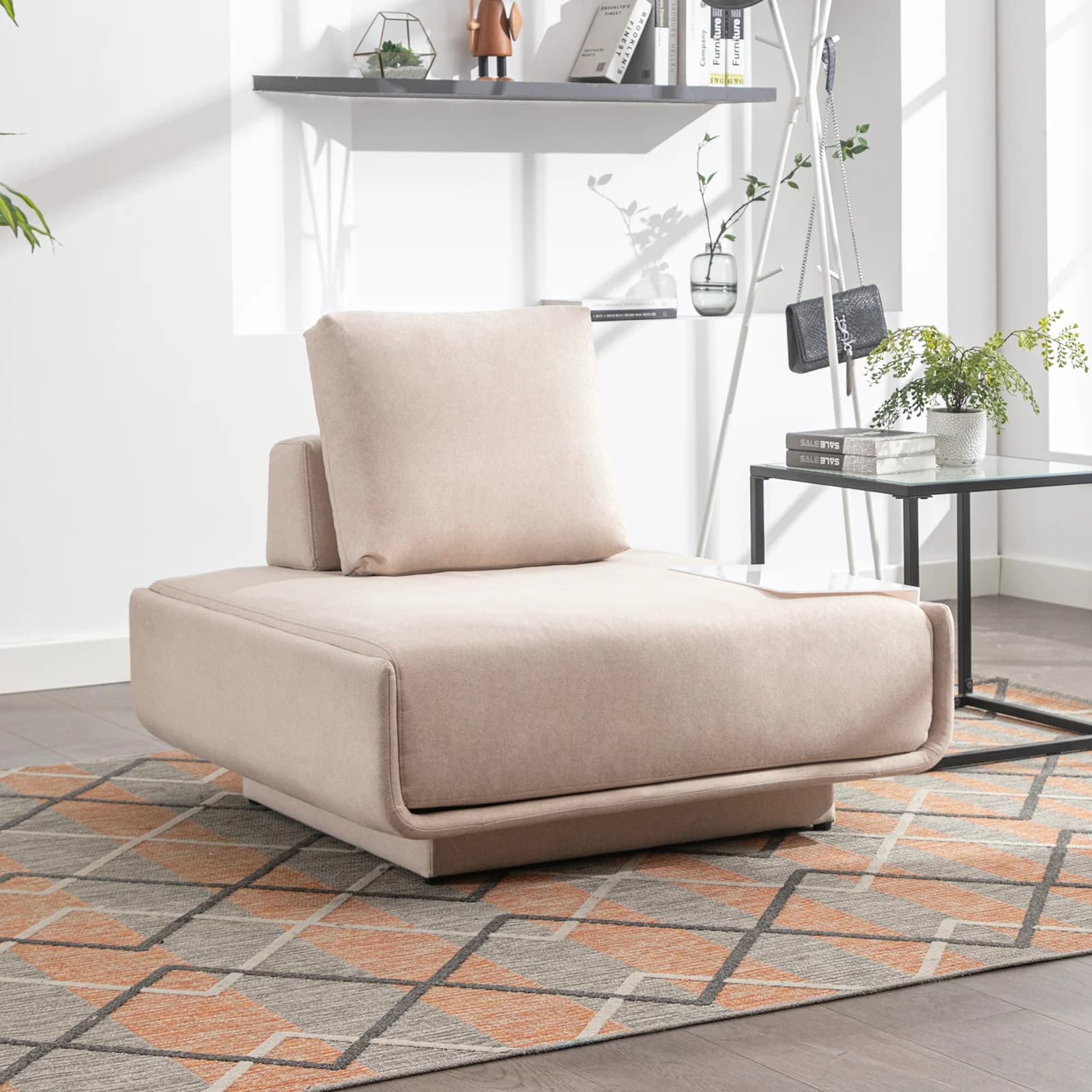 HORGgland-Canapé-lit en O, sofa sectionnel avec accoudoir et dossier parfait pour appartement et sal