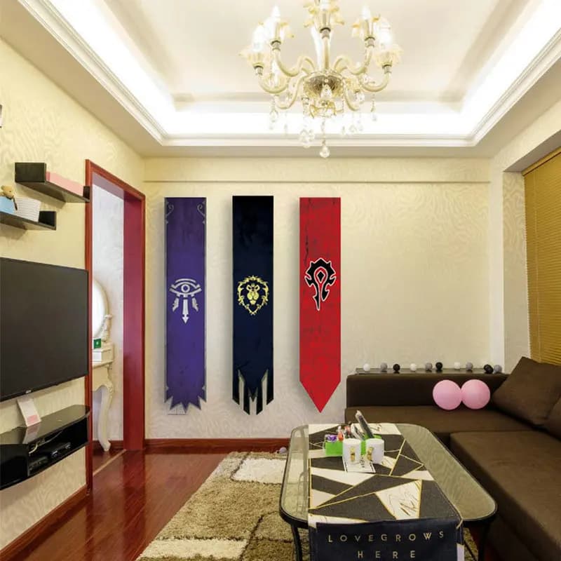 36x168 cm WOW guerre mondiale pour Horde Alliance bannière longue drapeau tenture murale KTV école B