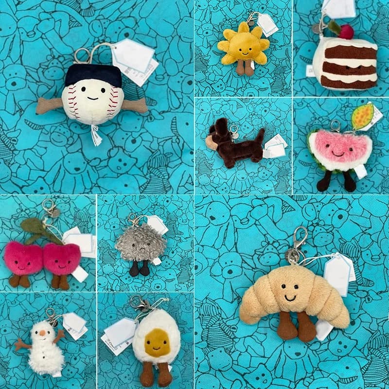 Nouvelle Peluche JC Marshmallow 2026, Petit Charm Cerise, Petite Peluche Tortue, Croissant, Petit Pi