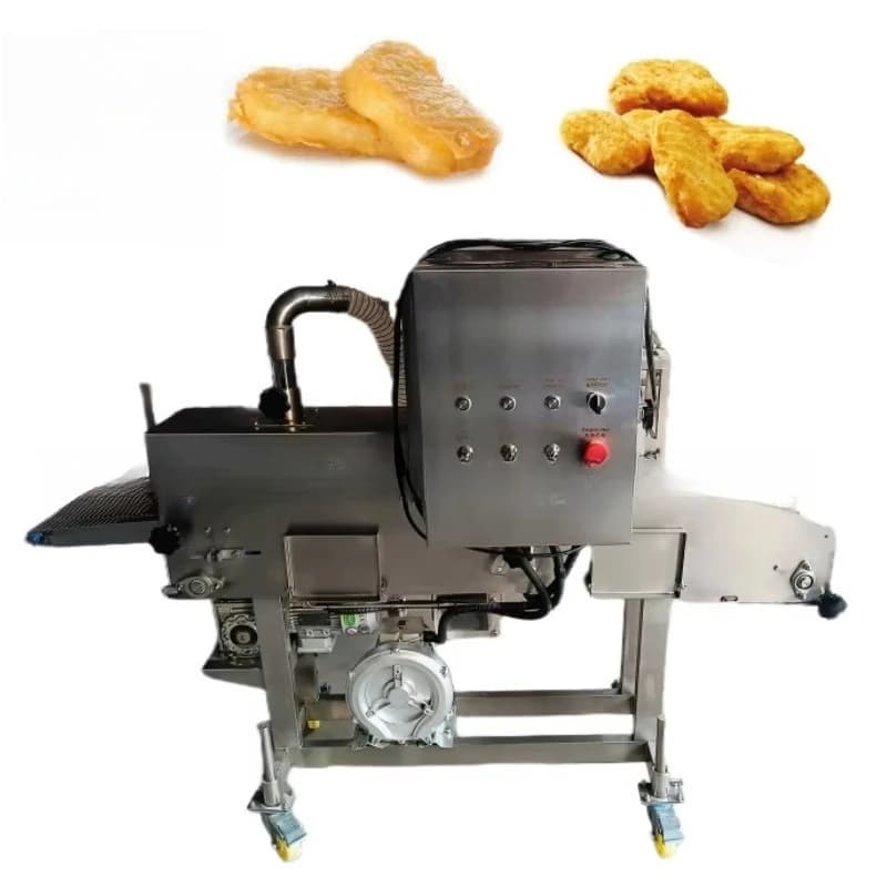 Ligne industrielle de production de pépites de machine de battage de pépite de poulet de galette de 