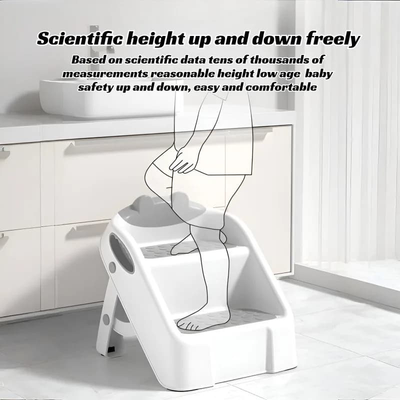 Escabeau d'entraînement aux toilettes pour enfants, siège de pot pliable et antidérapant, lavabo pou