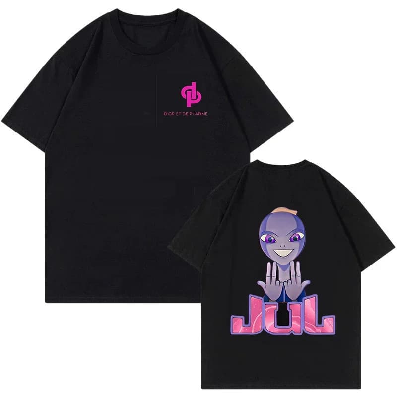 Rappeur Jul graphique Vintage T-shirt hommes femmes mode Hip-hop T-shirt drôle été à manches courtes