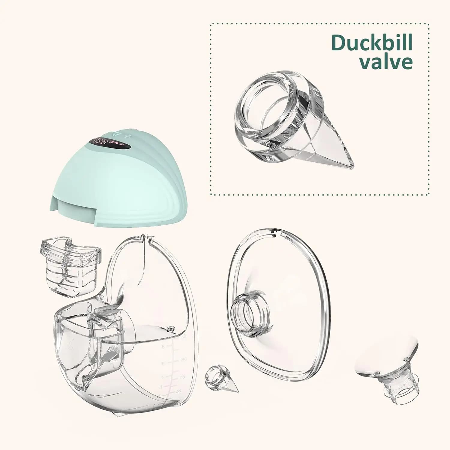 Accessoires de tire-lait, Valve à bec de canard, adapté au tire-lait portable MOMMED S18/S21, paquet